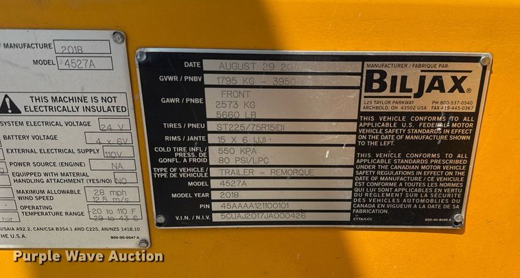 image for item DM5709 2018 Haulotte 4527A boom lift