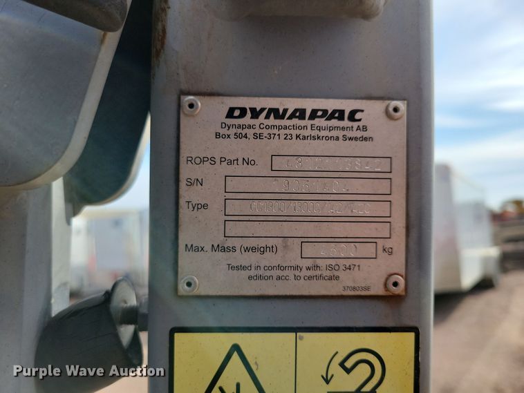 image for item DN3724 2014 Atlas Copco Dynapac CC1300 double drum roller