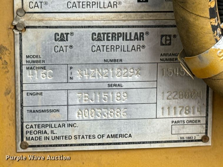 image for item DO0742 2000 Caterpillar 416C backhoe