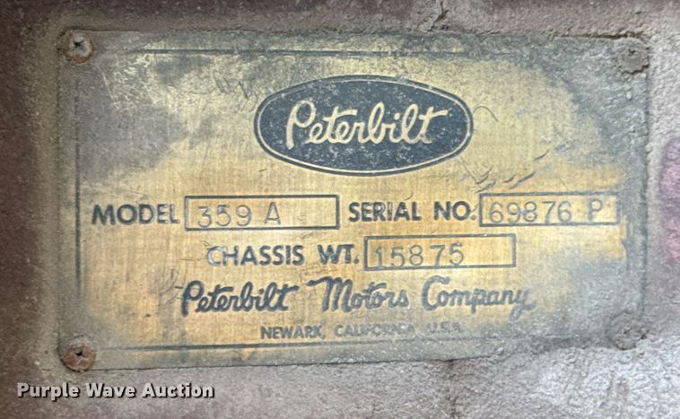 image for item DO0805 1975 Peterbilt 359A dump truck