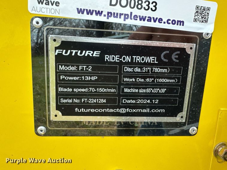 image for item DO0833 2024 Future FT-2 power trowel