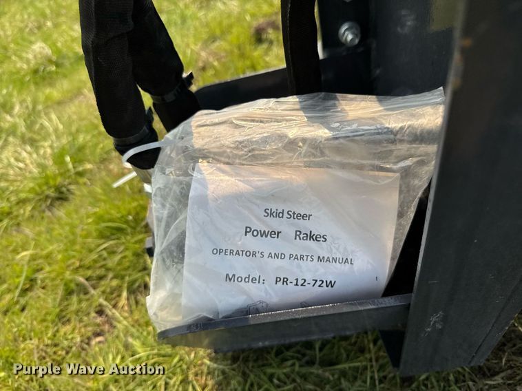 image for item DO0836 2024 LandHonor PR-12-72W skid steer power rake