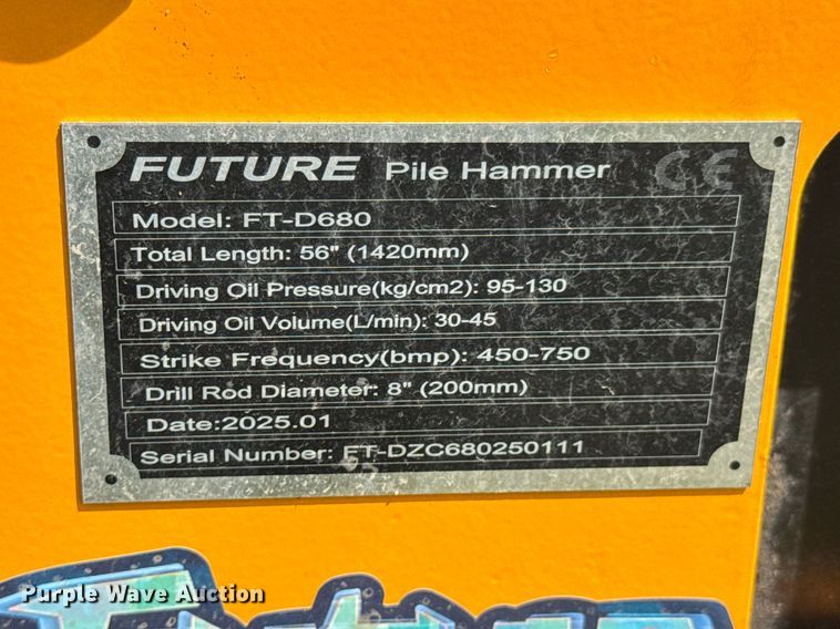 image for item DO0860 2025 Future FT-D680 skid steer post driver