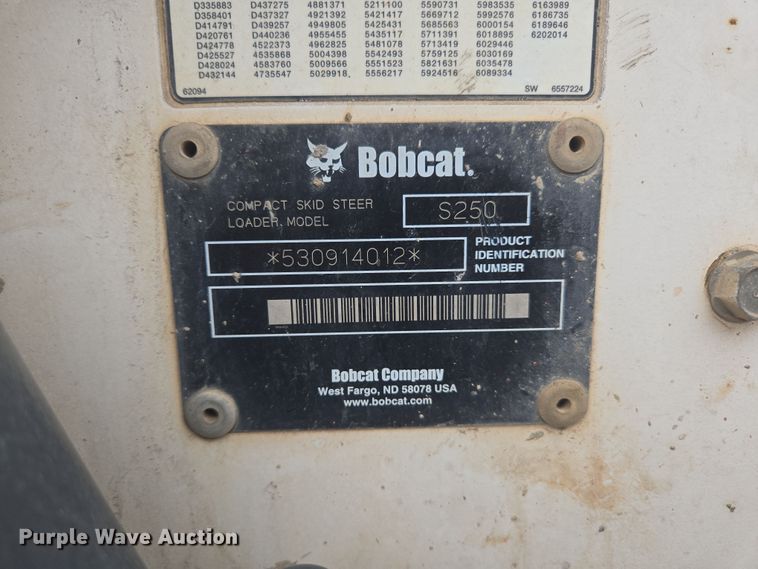 image for item DP6279 2006 Bobcat S250 skid steer loader