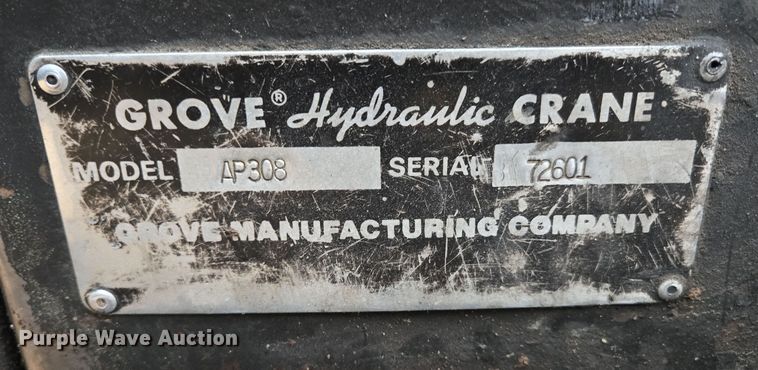 image for item DP6283 1990 Grove AP308 crane