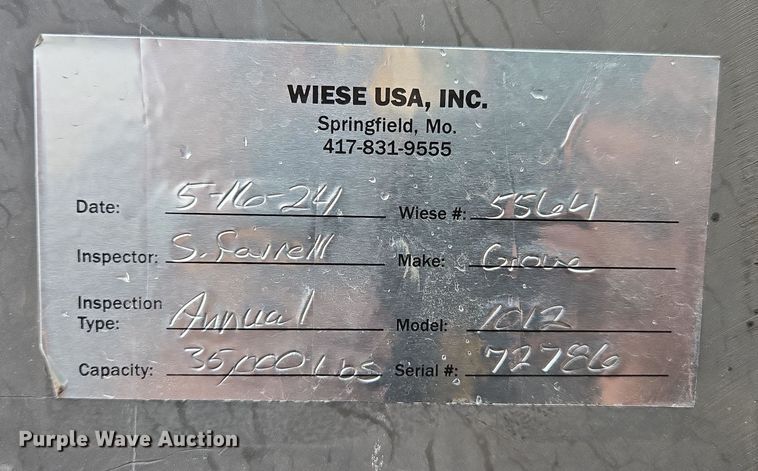 image for item DP6284 1990 Grove 1012 crane