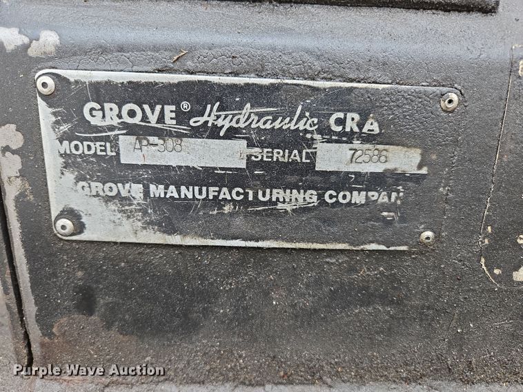 image for item DP6290 1990 Grove AP308 crane truck