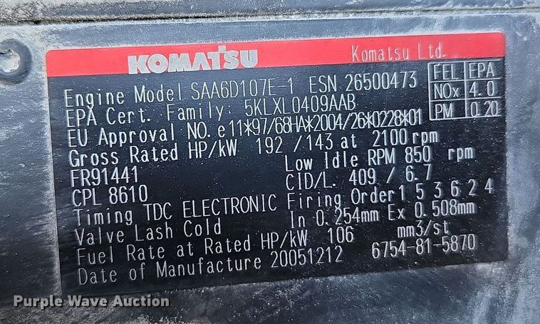 image for item DS5281 2006 Komatsu WA380-6 wheel loader