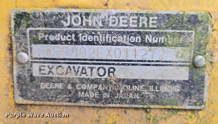 image for item DS5365 1995 John Deere 892E LC excavator