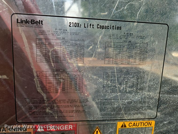 image for item DT4789 2008 Link Belt 210X2 excavator