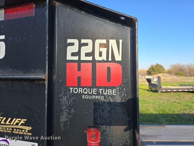 image for item DT6786 2018 Big Tex 22GN equipment trailer