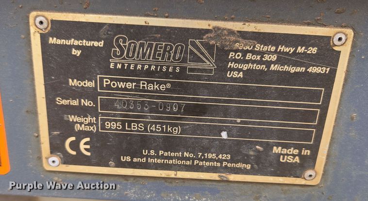 image for item DT7108 2007 Somero Power Rake laser screed