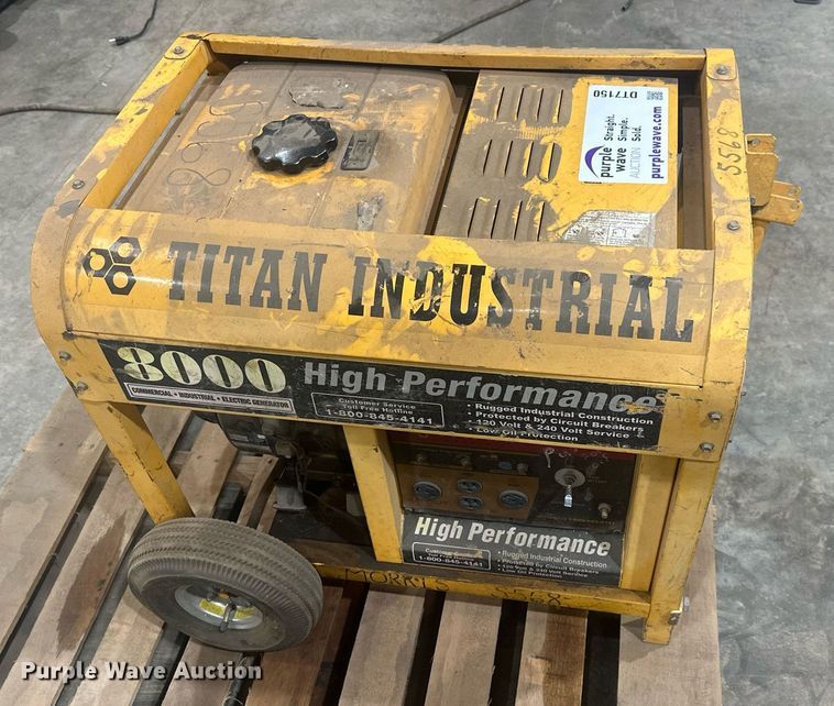 image for item DT7150 Titan Industrial 8000 High Performance generator