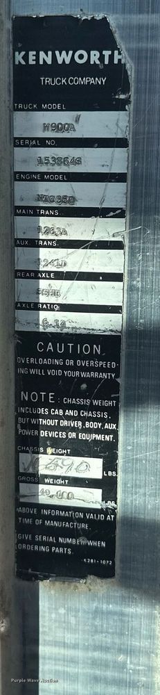 image for item DT7155 1977 Kenworth W900 dump truck