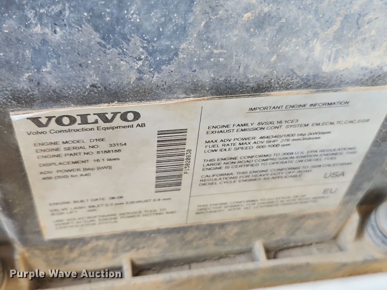 image for item DT7739 2008 Volvo A40E haul truck