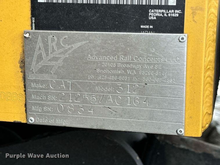 image for item DV1880 2014 Caterpillar 312EL RX excavator