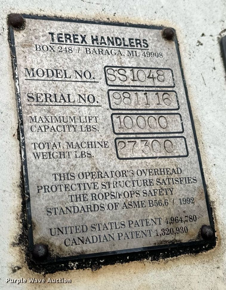 image for item DV1889 Terex SS1048 telehandler