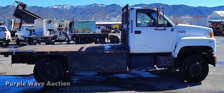 image for item DV6713 1995 Chevrolet Kodiak C5500 flatbed truck