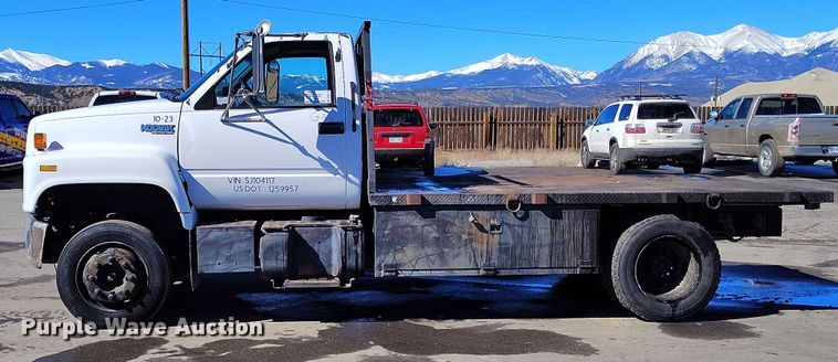 image for item DV6713 1995 Chevrolet Kodiak C5500 flatbed truck