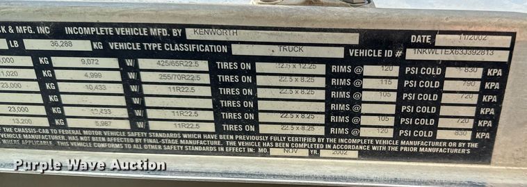 image for item DY7990 2003 Kenworth W900 ready mix truck