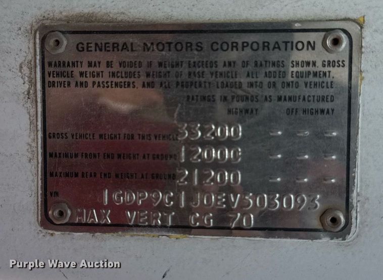 image for item DY8012 1984 GMC Brigadier dump truck