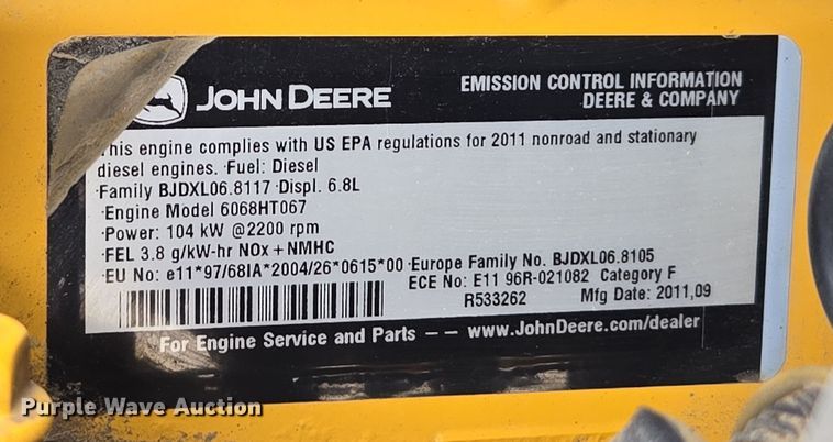 image for item EC0920 2011 John Deere 710J backhoe