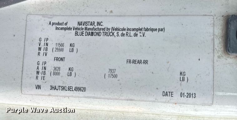 image for item EC3524 2014 International 4300 flatbed truck