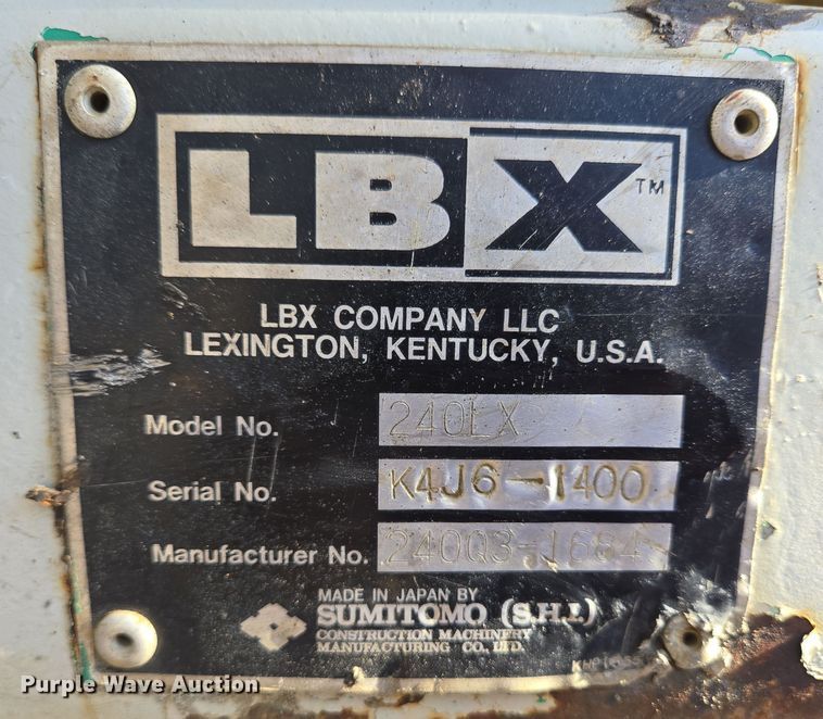 image for item EC4157 2006 Link-Belt 240 LX excavator