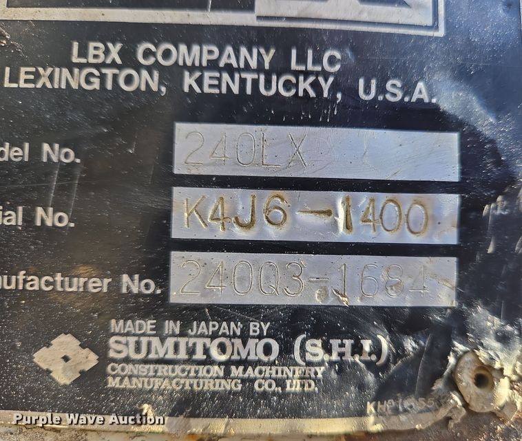 image for item EC4157 2006 Link-Belt 240 LX excavator