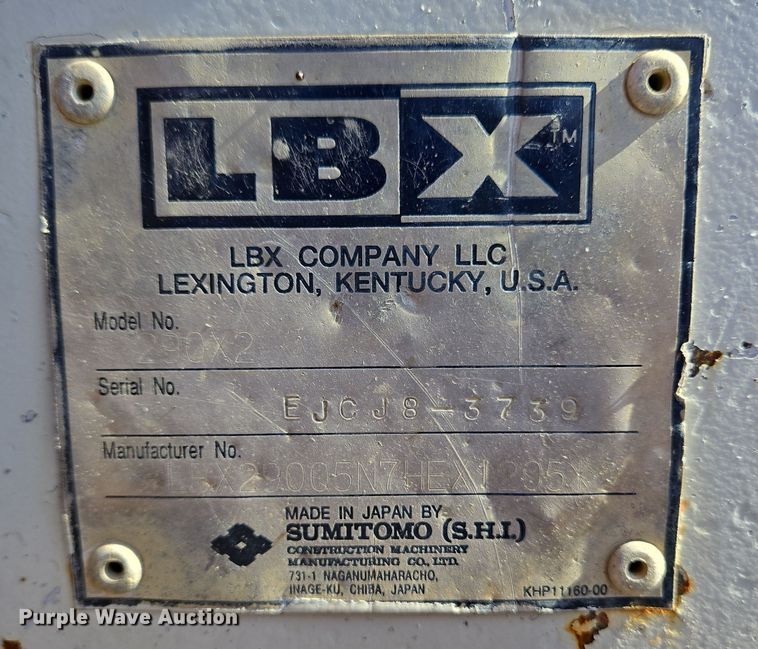 image for item EC4159 2008 Link-Belt 290 X2 excavator