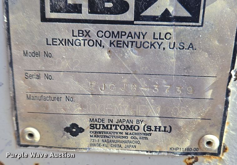 image for item EC4159 2008 Link-Belt 290 X2 excavator