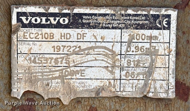 image for item ED5575 2012 Volvo EC250DL excavator