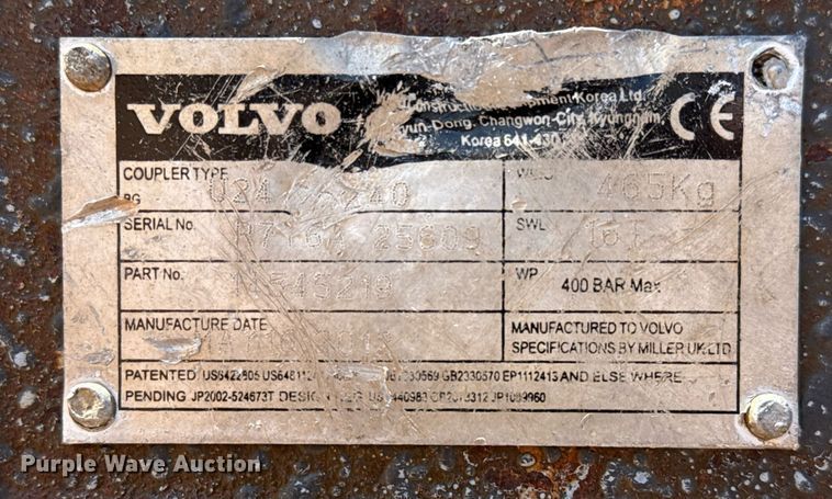 image for item ED5575 2012 Volvo EC250DL excavator