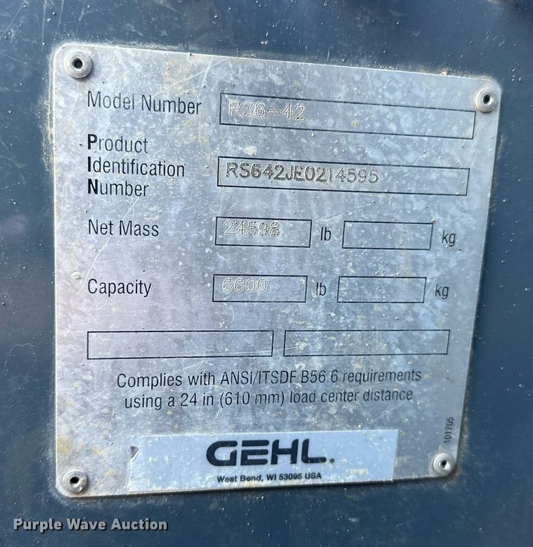 image for item EF2997 Gehl RS6-42 telehandler