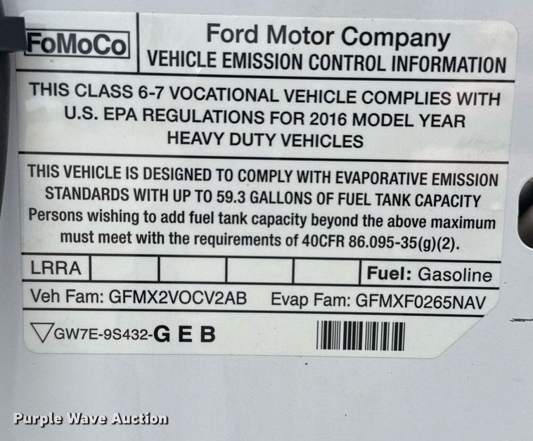 image for item EG5698 2016 Ford F650 Super Duty flatbed truck