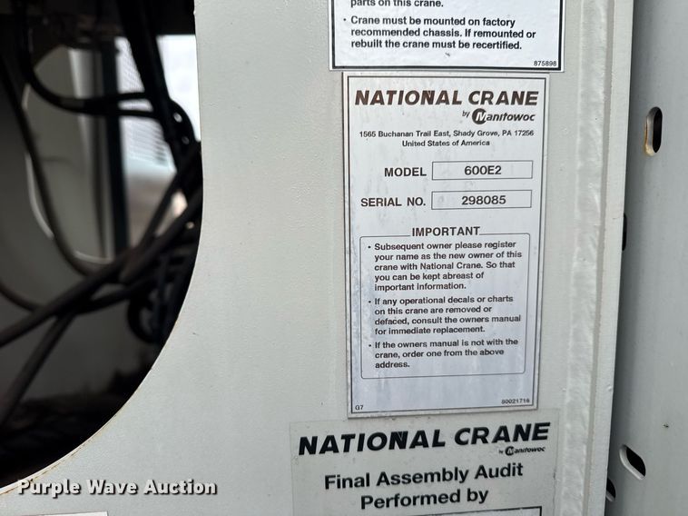 image for item EG5711 2013 Freightliner 114SD crane truck