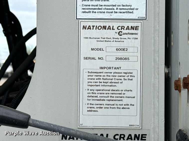 image for item EG5711 2013 Freightliner 114SD crane truck