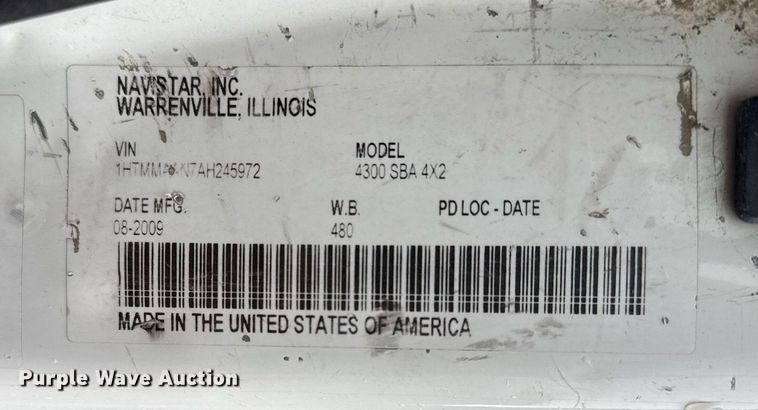 image for item EG5720 2010 International 4300 utility / service truck