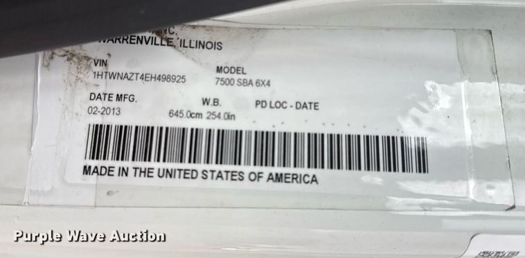 image for item EG5722 2014 International 7500 crane truck