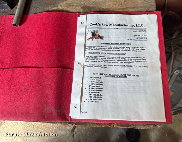 image for item EG6214 Cook's Saw Manufacturing saw blade sharpener