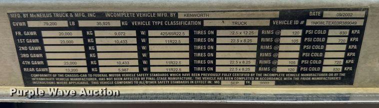 image for item EG6318 2003 Kenworth W900 ready mix truck