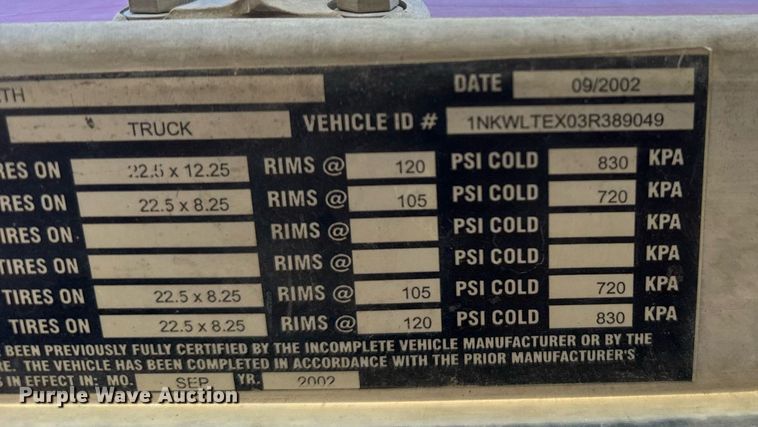 image for item EG6318 2003 Kenworth W900 ready mix truck