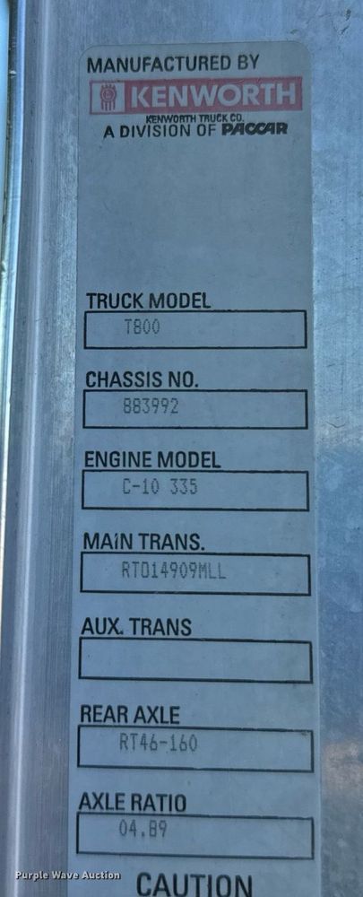 image for item EG6319 2001 Kenworth T800 ready mix truck