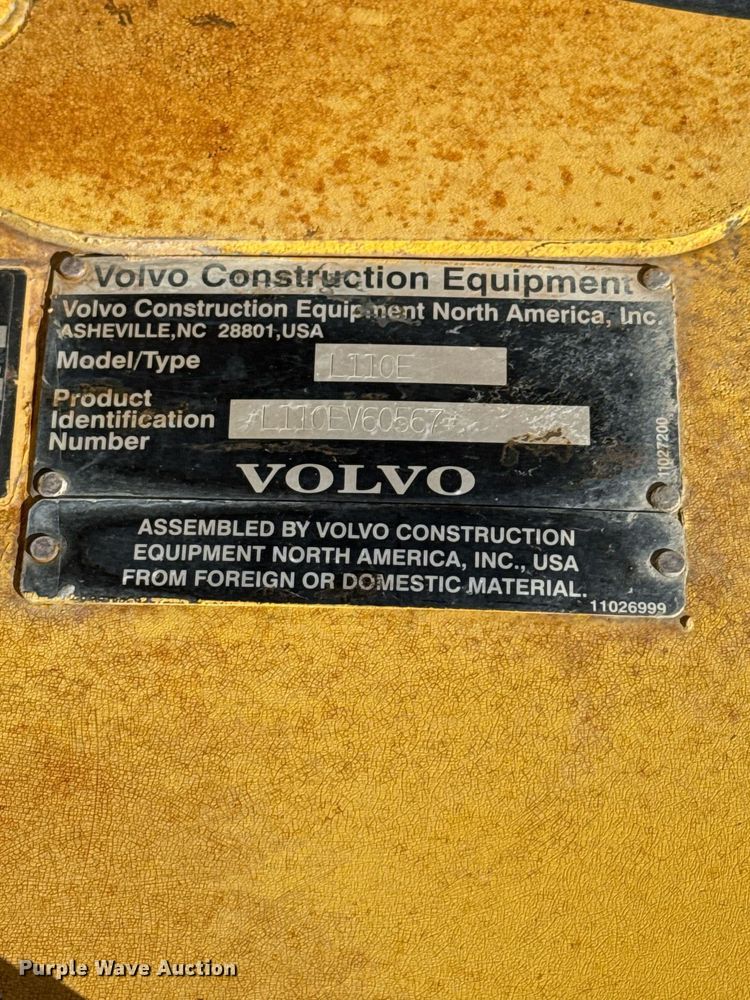 image for item EG6322 2006 Volvo L110E wheel loader