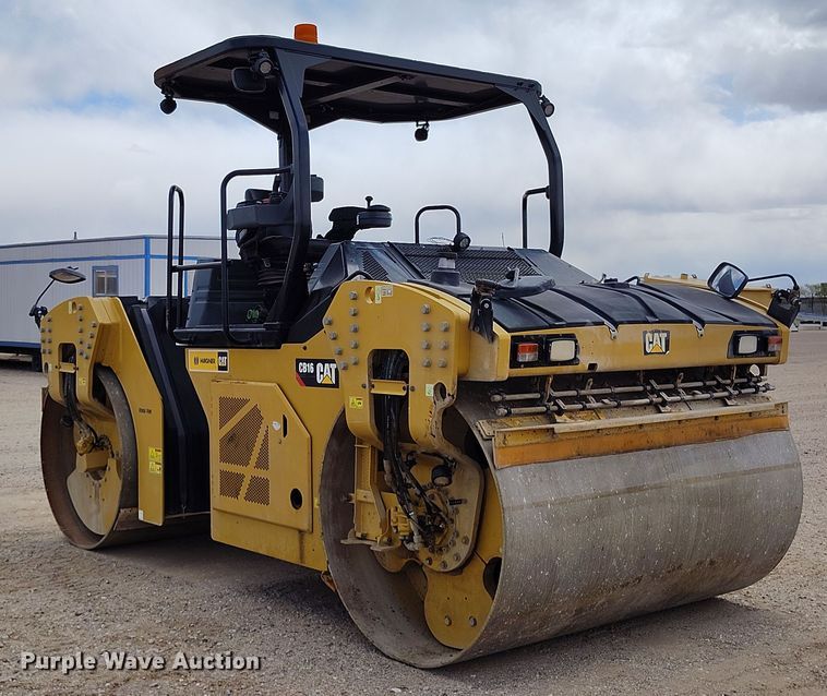 image for item EH0224 2021 Caterpillar CB16 double drum vibratory roller