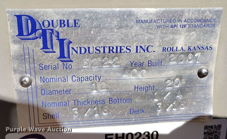 image for item EH0230 2007 DTI tank