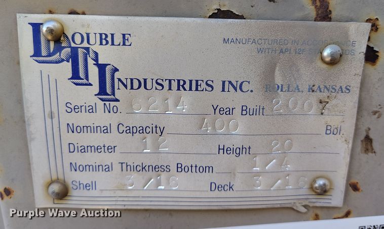 image for item EH0231 2007 DTI tank