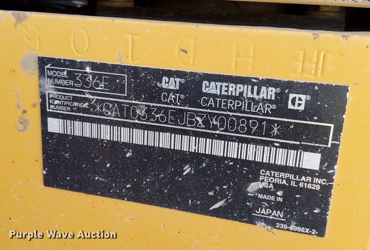 image for item EH0271 2012 Caterpillar 336E L excavator