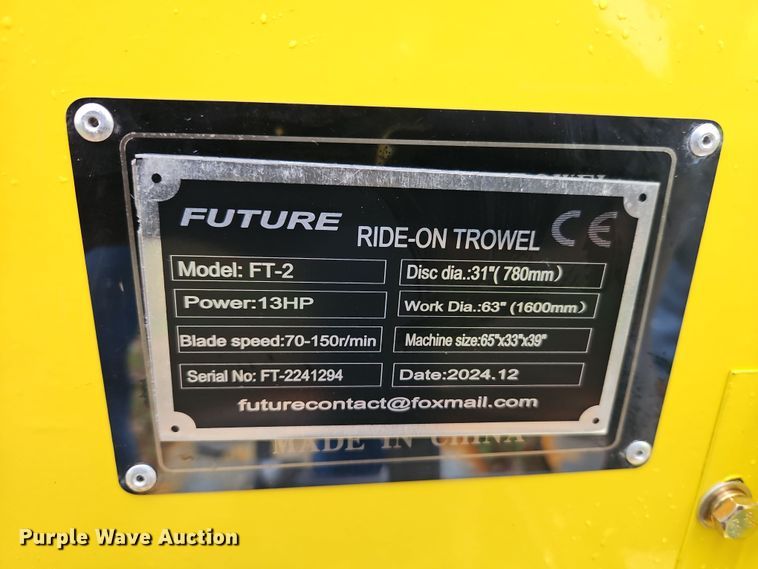 image for item EI8931 2024 Future FT-2 power trowel