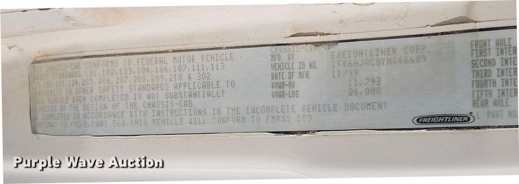 image for item EI8946 2000 Freightliner FL70 flatbed truck